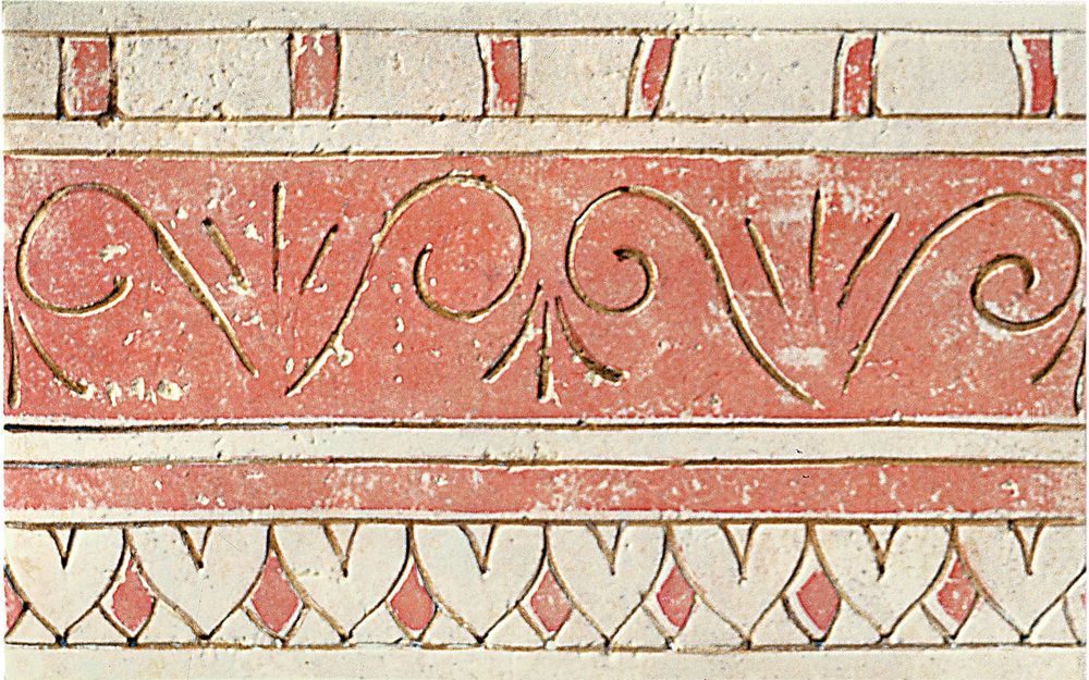 Tagina Pompeiana Fascia Encausto Graffito Rosso Декор